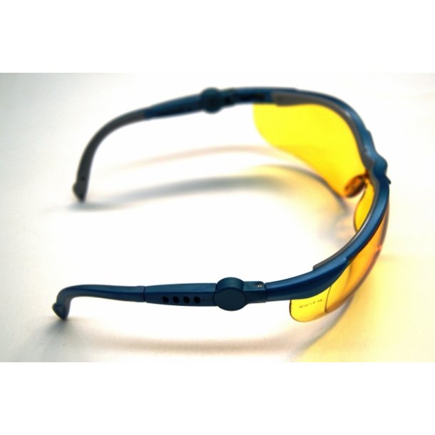 Sikkerhedsbriller just�rbare, gult glas