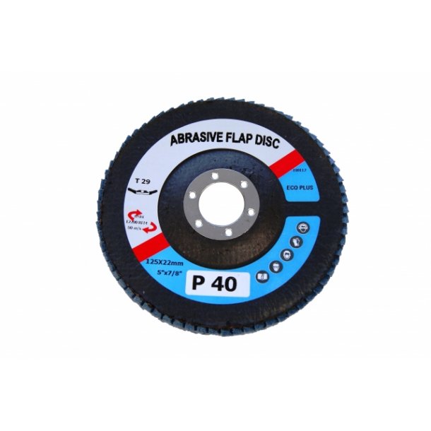 HSV lamelskive 125mm, K.40, 10 stk. 