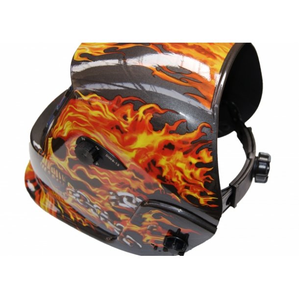 Svejsehjelm, ddningehoved motiv